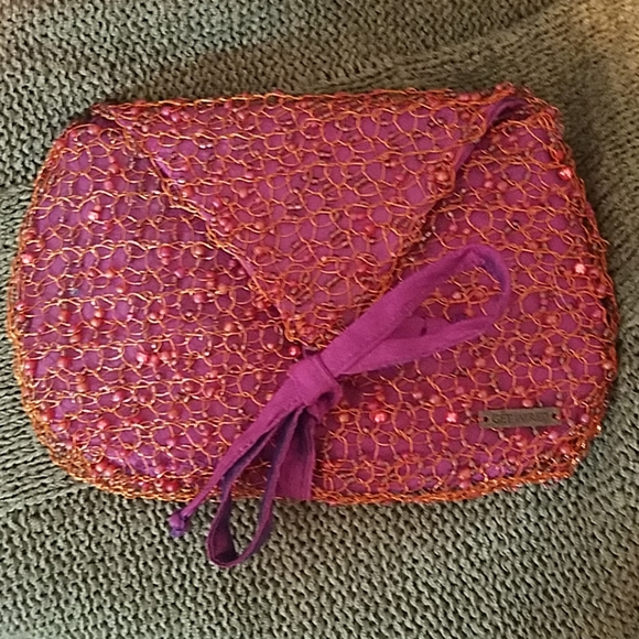 NWOT  wire and beads clutch - Picture 1 of 7